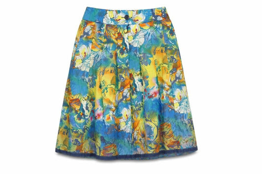 Debbie Shuchat Women's Multicoloured A-Line Knee Skirt