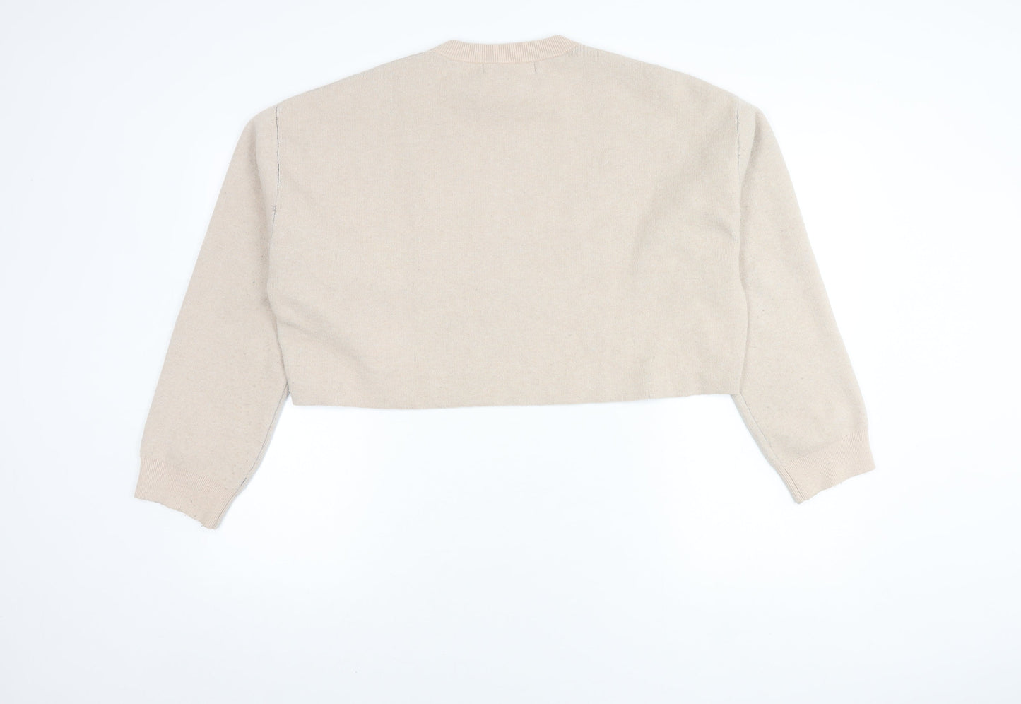 Bershka Women's Beige Pullover Jumper Size 12