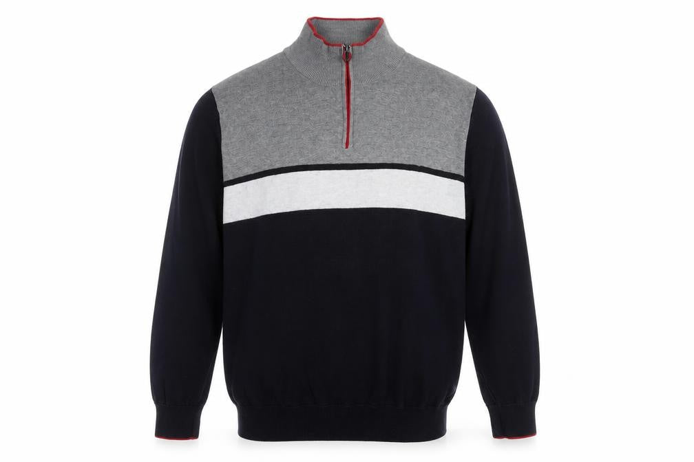 Blue Harbour Men's Black Grey Full Zip Sweatshirt L