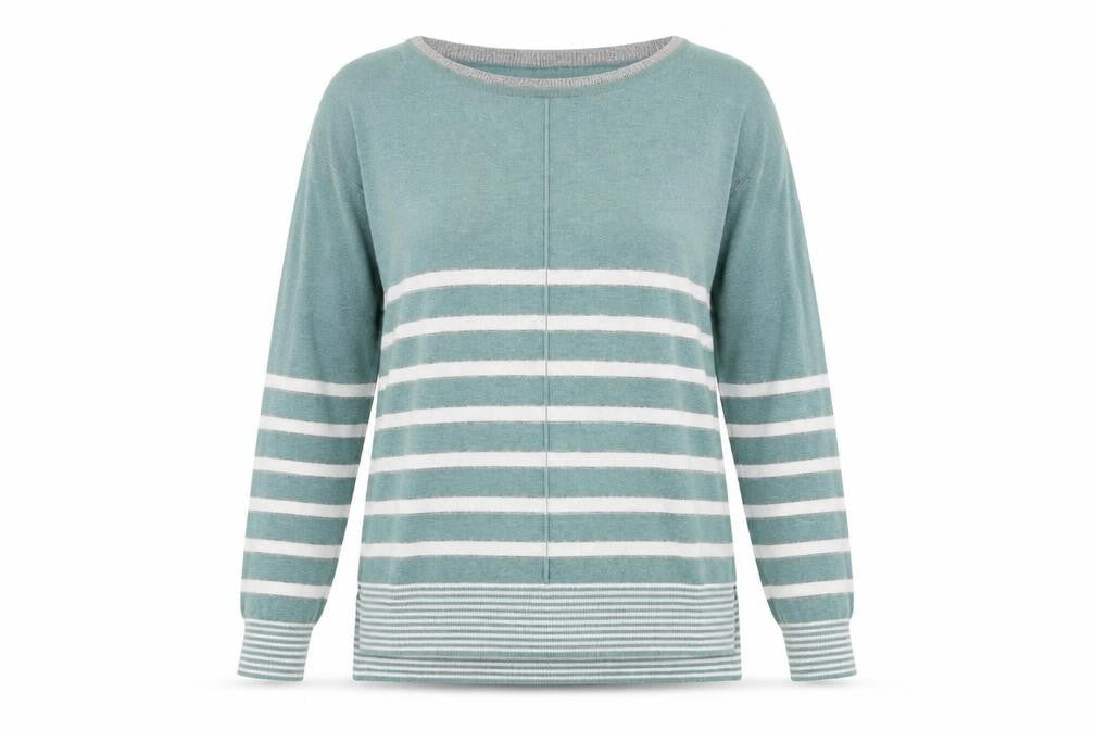 Next Women's Blue Striped Jumper Size 10