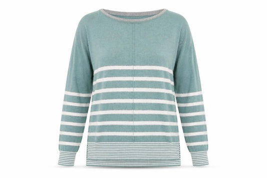 Next Women's Blue Striped Jumper Size 10
