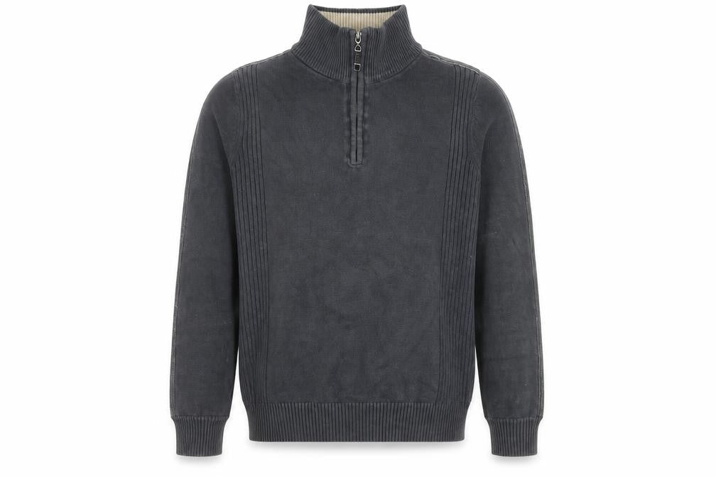 Yishion Men's Grey S Pullover Jumper High Neck
