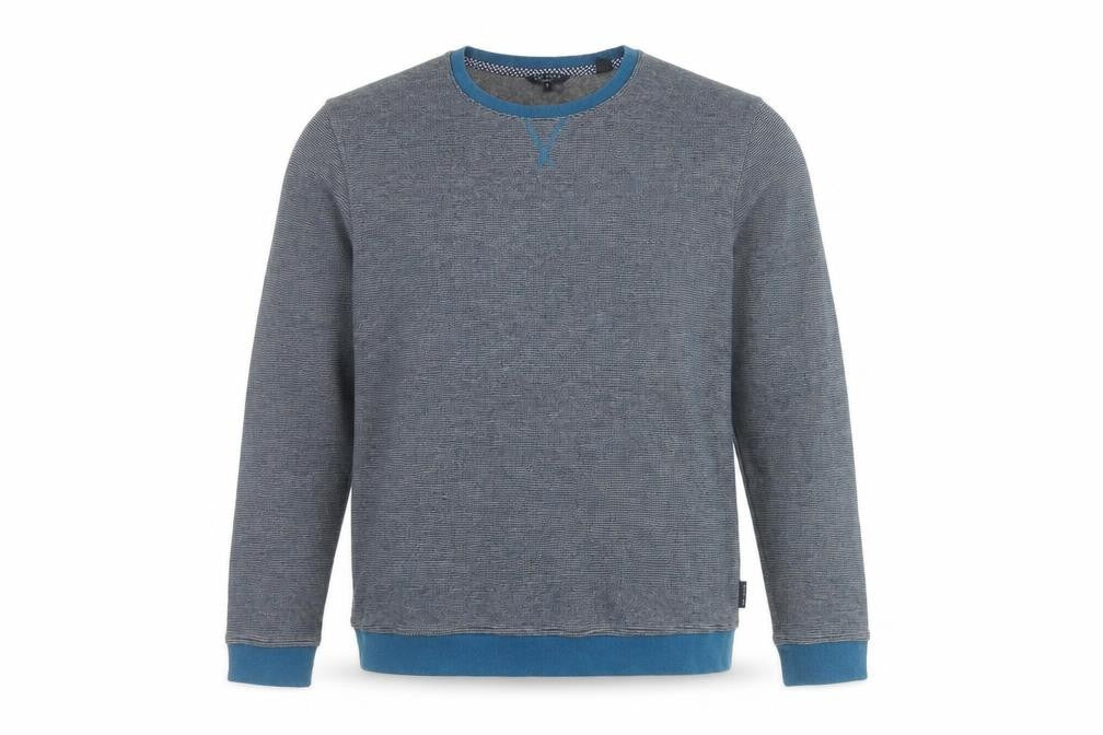 Ted Baker Men's Blue Pullover Jumper L, Classic Crew