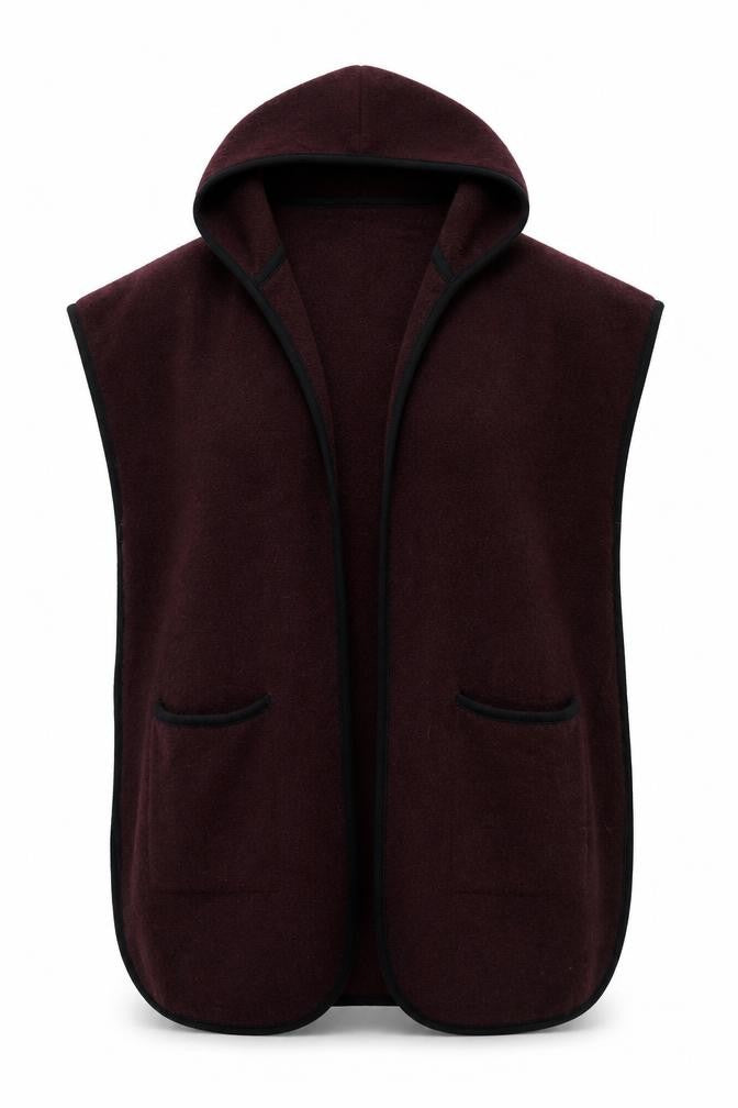 Marks & Spencer Women's Purple Open Front Cape Hooded Jumper M