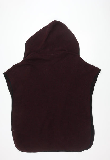 Marks & Spencer Women's Purple Open Front Cape Hooded Jumper M