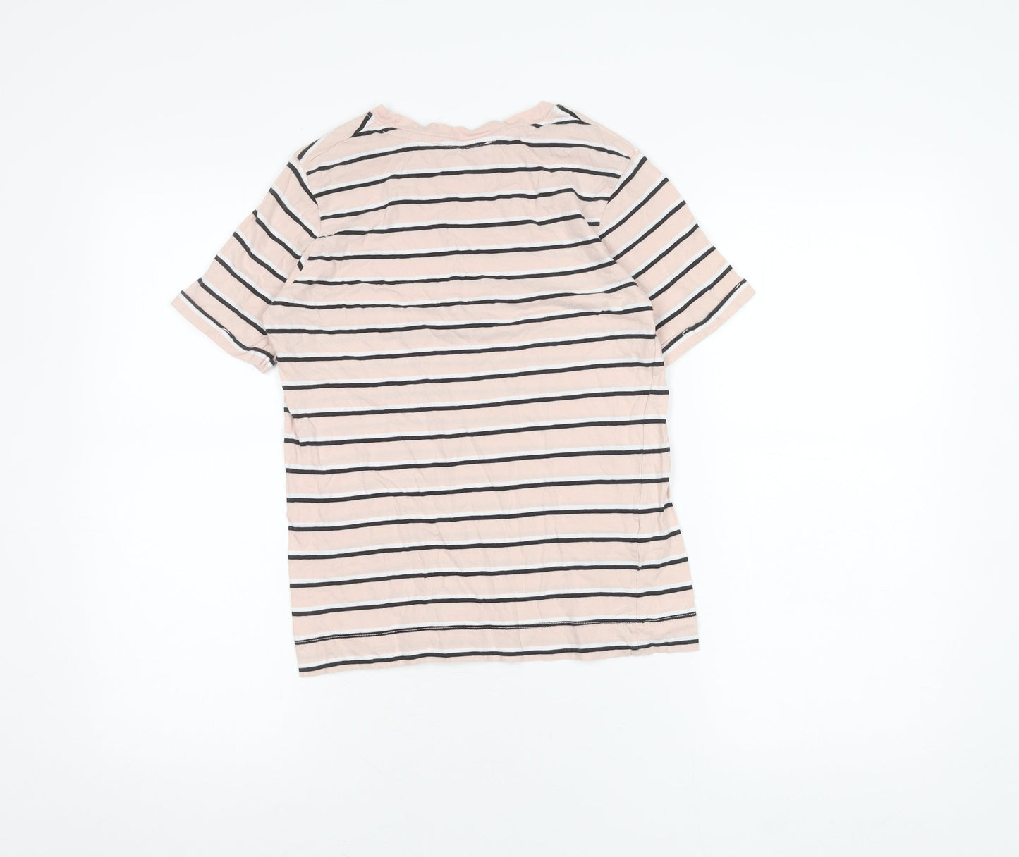MNG Basics Women's Pink Striped T-Shirt Size 8