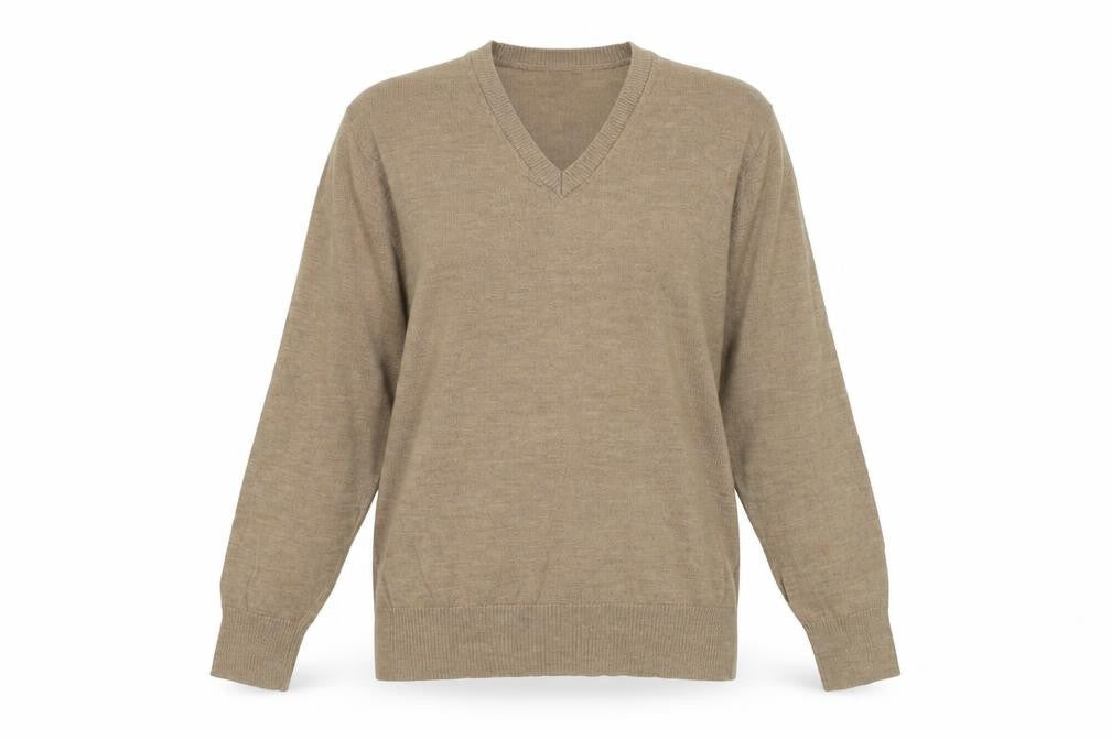 Gap Women's Brown Merino Wool V-Neck Jumper M
