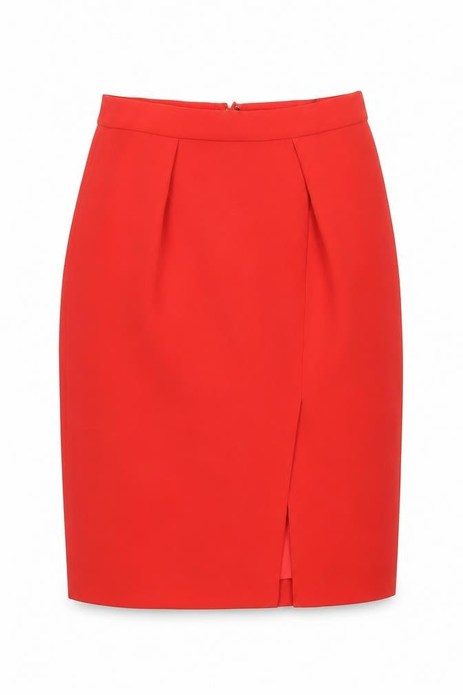J. Crew Women's Red Pencil Skirt, Size 2XS, Elegant Style