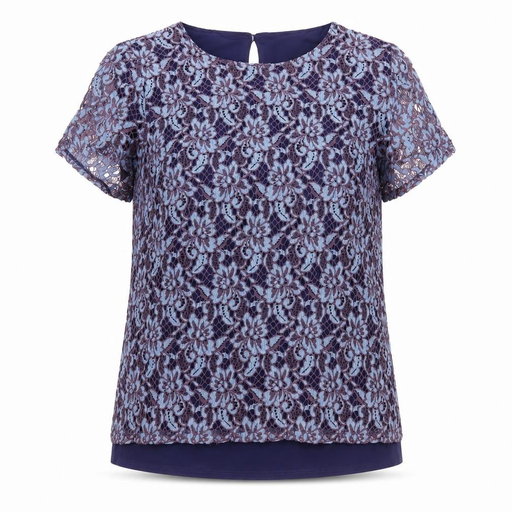 Marks & Spencer Women's Blue Lace Blouse Size 12
