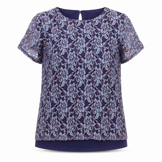 Marks & Spencer Women's Blue Lace Blouse Size 12