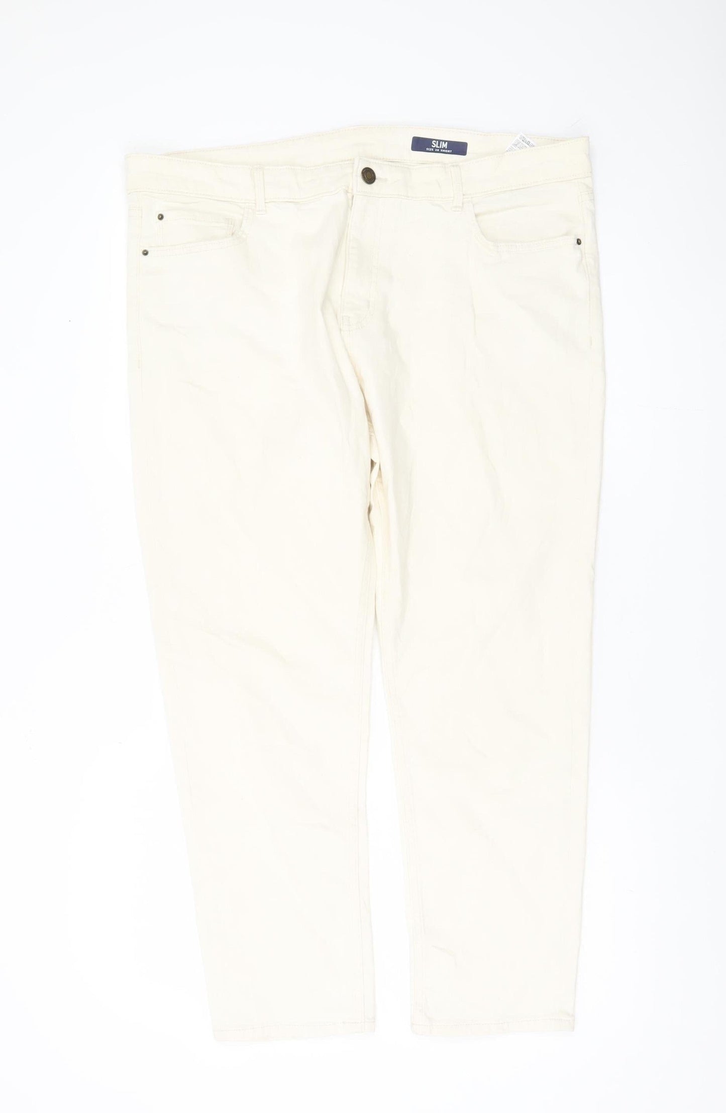Marks and Spencer Women's Ivory Slim Jeans Size 20