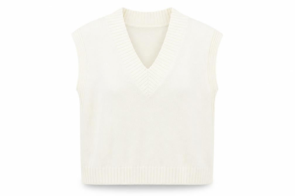 Jack Wills Women's Ivory Cotton Vest, Size 16
