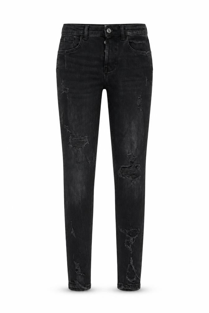 Zara Women's Black Skinny Jeans Size 10 Distressed
