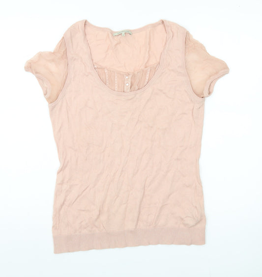 Gerard Darel Women’s Pink Scoop Neck Top Size 2
