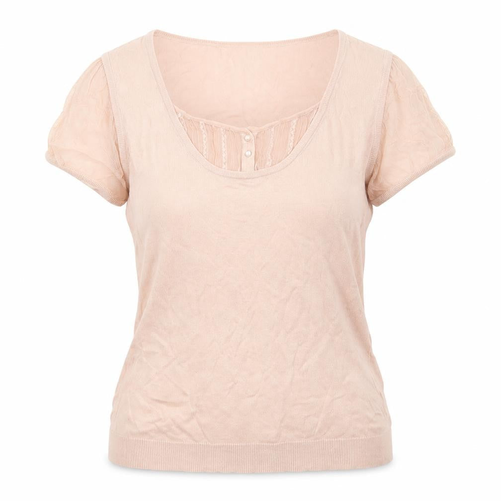 Gerard Darel Women’s Pink Scoop Neck Top Size 2