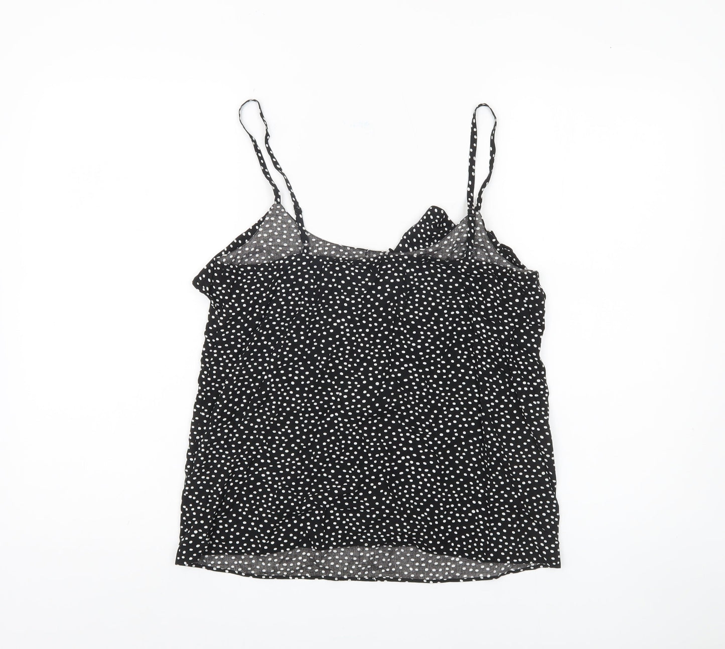 Oasis Women Black Polka Dot Tank Size 10