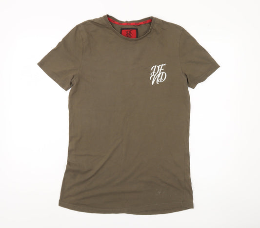 DFND Men's Brown Short Sleeve Crew Neck T-Shirt M