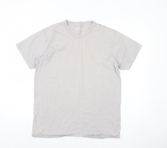 Gap Men's Grey Cotton Crew Neck T-Shirt, Size M