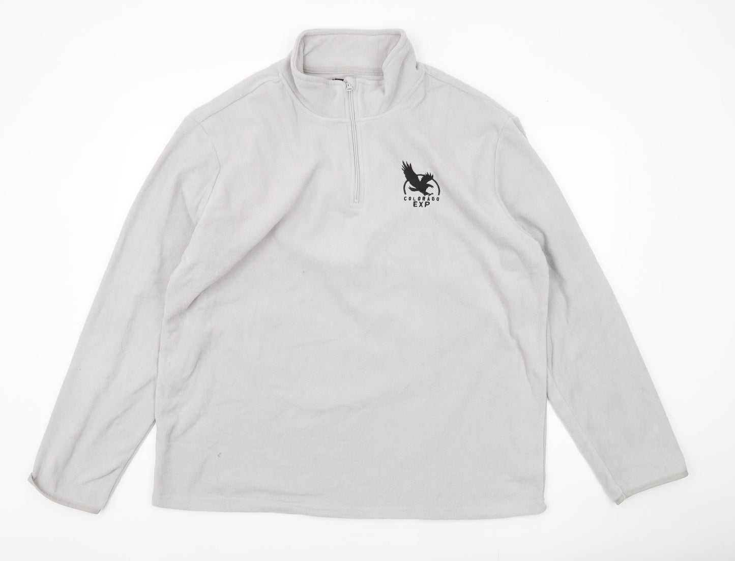 Atlas for Men Grey Fleece 1/4 Zip Sweatshirt 3XL