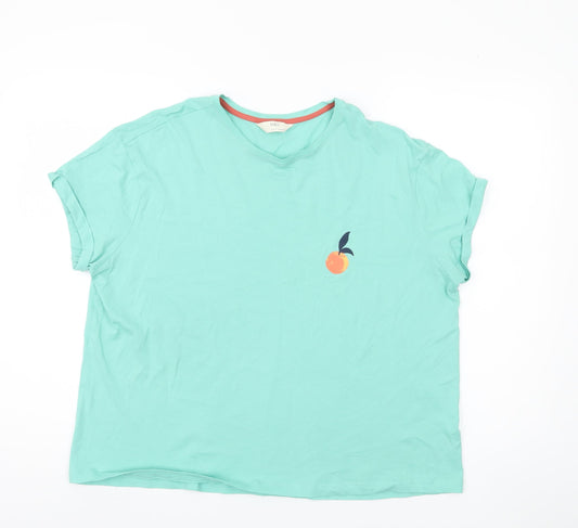 Marks and Spencer Women's Green Pyjama T-Shirt - L