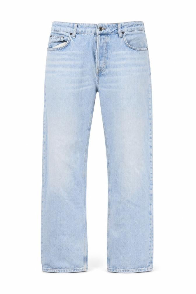 H&M Men's Light Blue Straight Jeans, Size 33, Regular Fit
