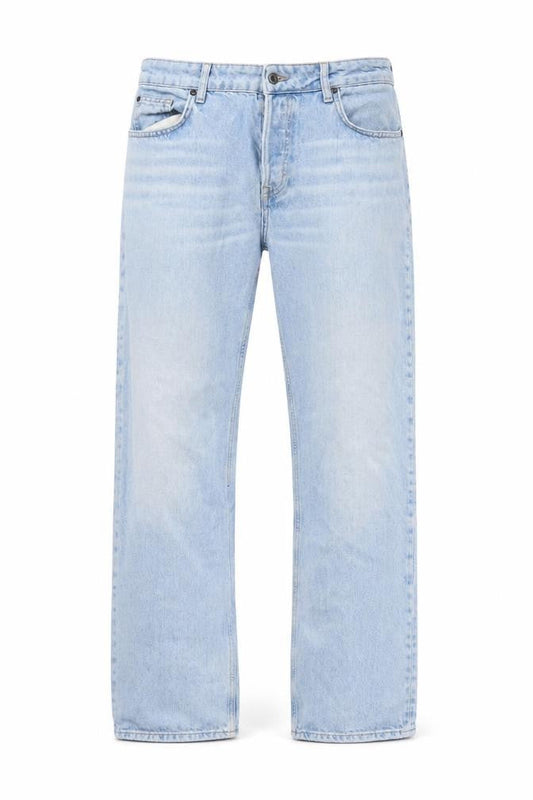 H&M Men's Light Blue Straight Jeans, Size 33, Regular Fit