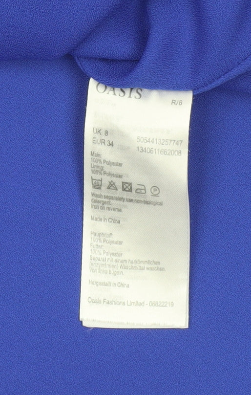 Oasis Women's Blue V-Neck Tank Top Size 8
