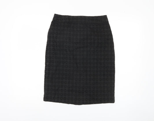 Jigsaw Women's Black Pencil Skirt - Size 8, Cotton