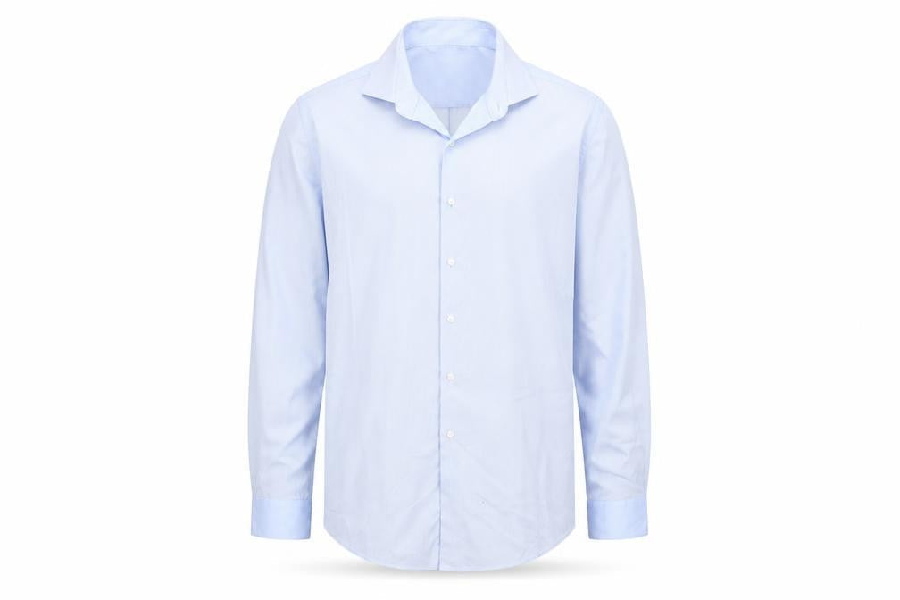 Luc Brevet Men's Blue Striped Long Sleeve Shirt L