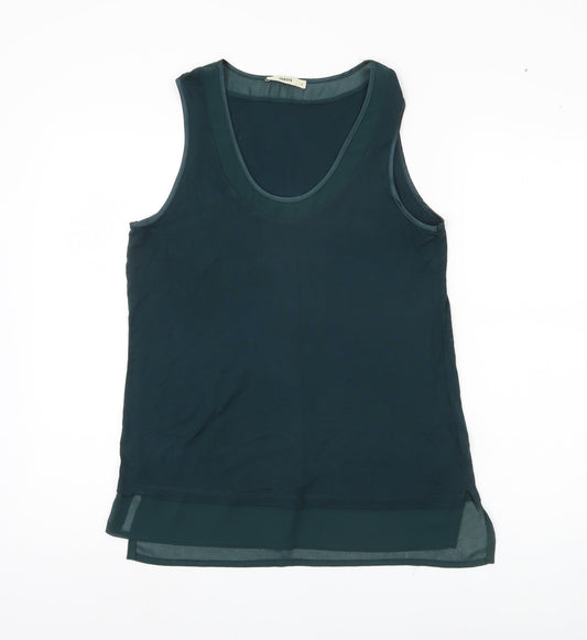Oasis Women's Blue Sleeveless Scoop Neck Tank Top M