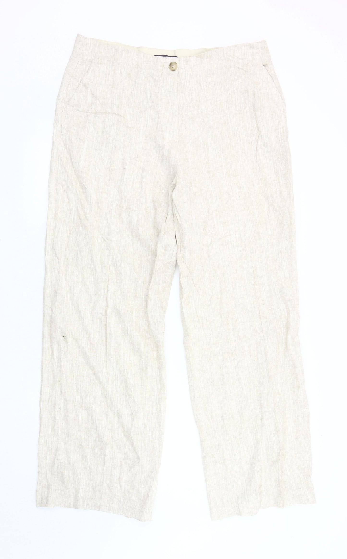 Marks and Spencer Women's Beige Trousers, Size 18
