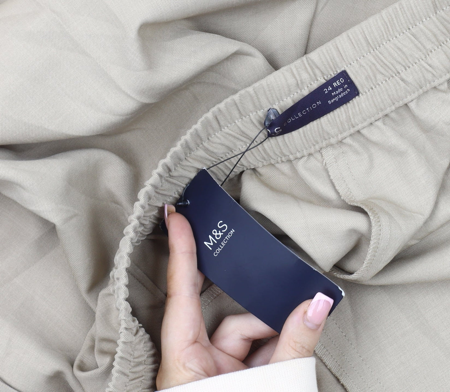 Marks and Spencer Women's Beige Trousers Size 24