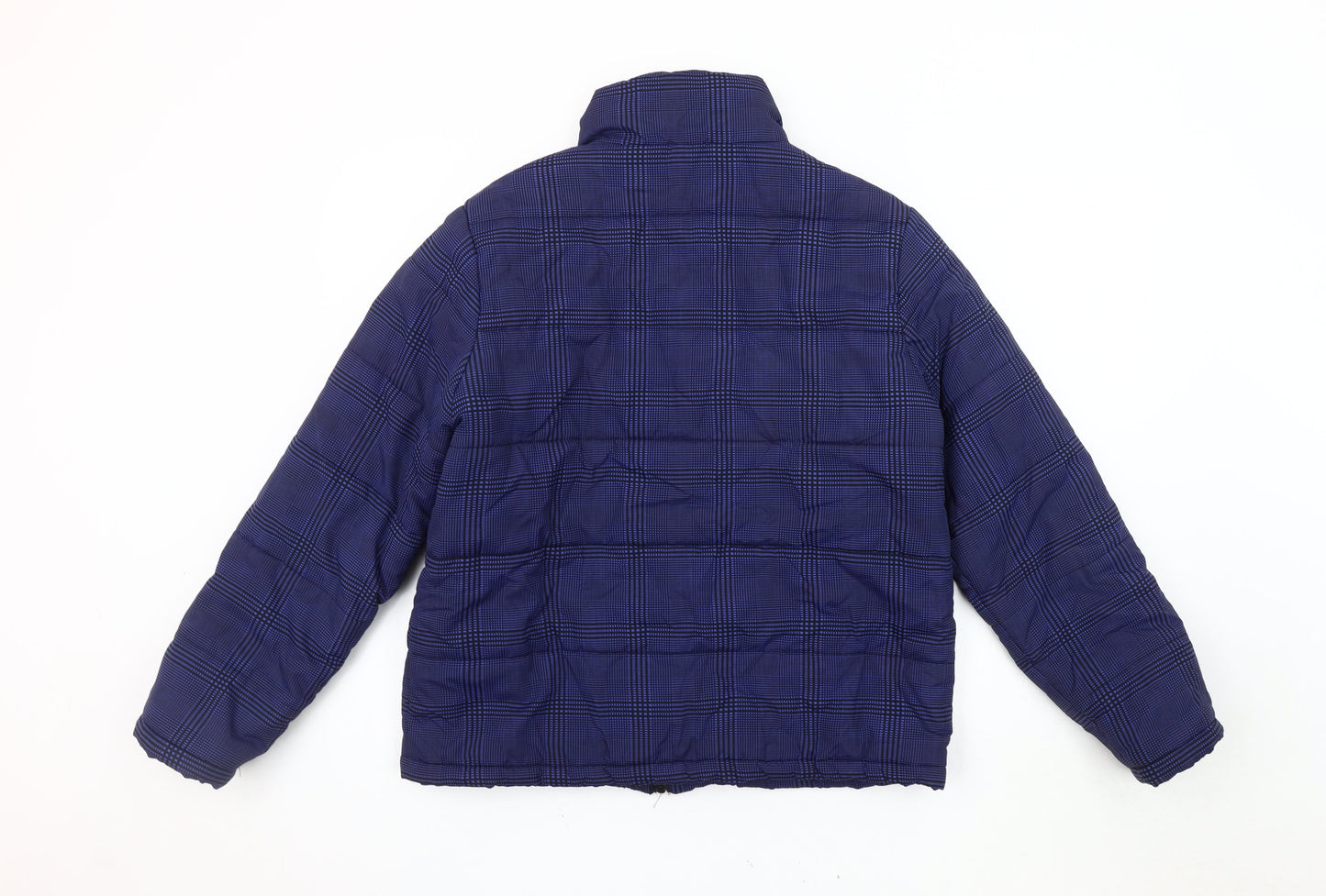 Kling Women's Blue Check Puffer Jacket M