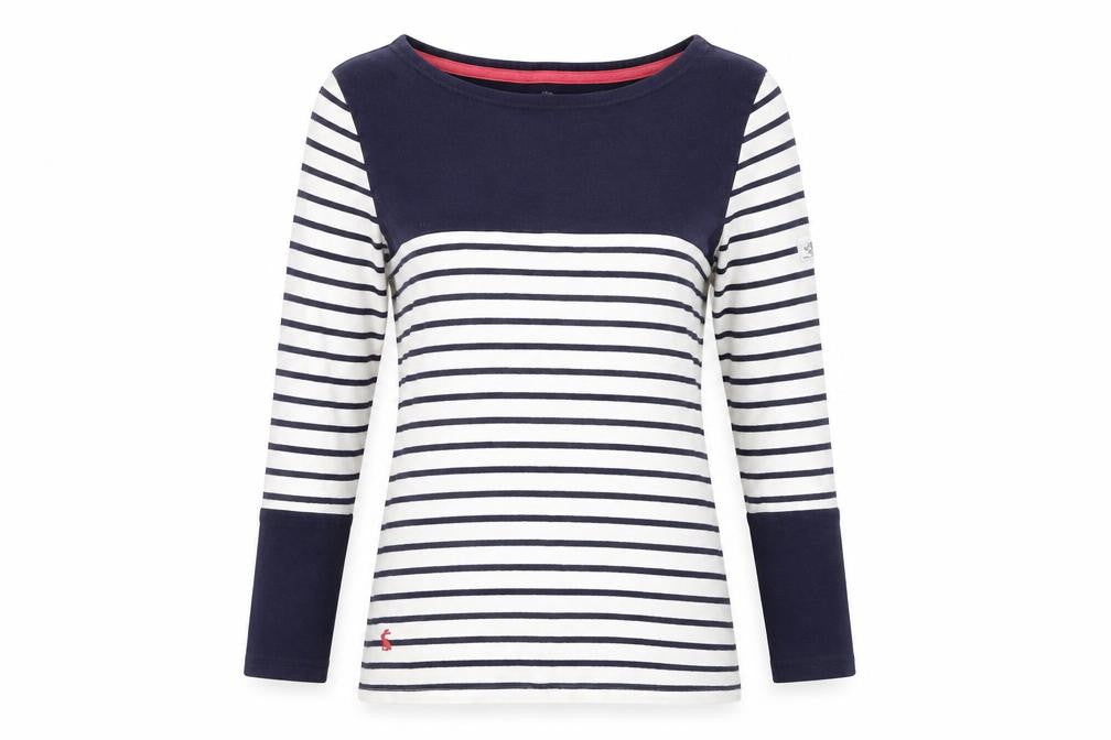 Joules Women's Striped Multicoloured T-Shirt, Size 6