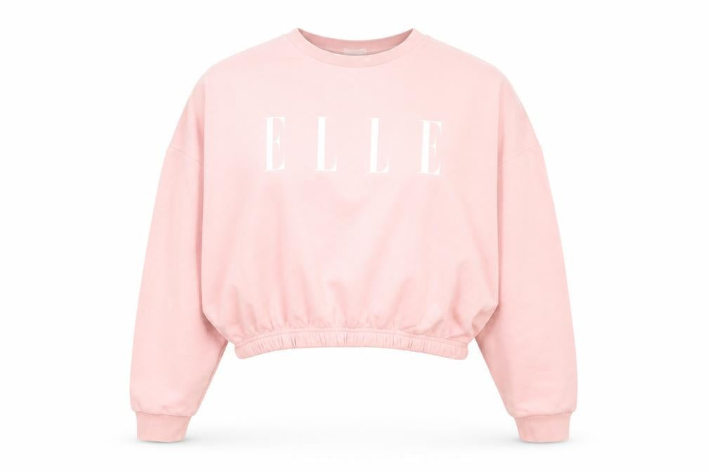 ELLE Pink Logo Teens Pullover Sweatshirt Size 12