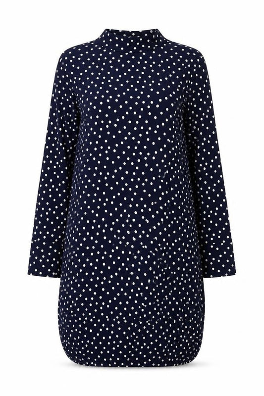 Marks & Spencer Women’s Blue Polka Dot Dress - Size 14
