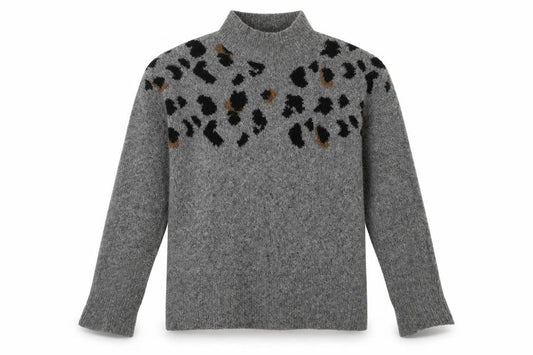 Marks & Spencer Women's Grey Animal Print Jumper M