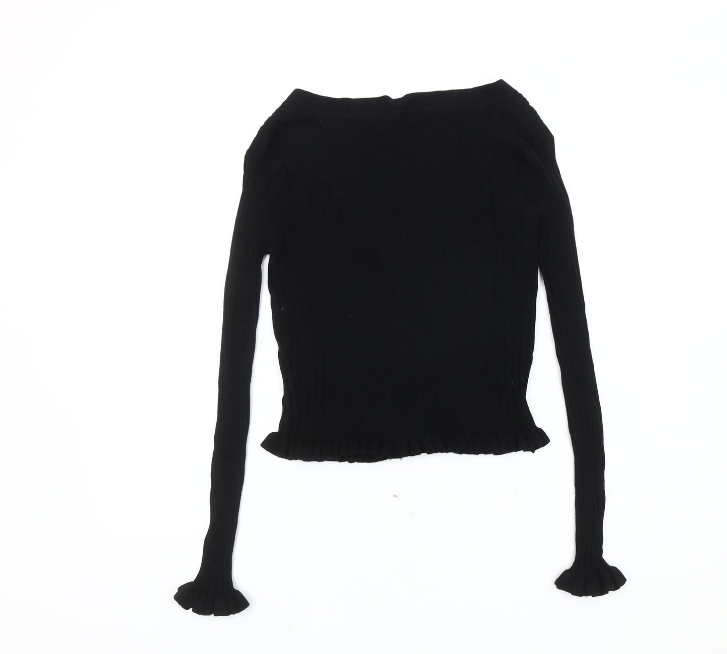 Brave Soul Women's Black Cardigan, Size S - V-Neck Knit