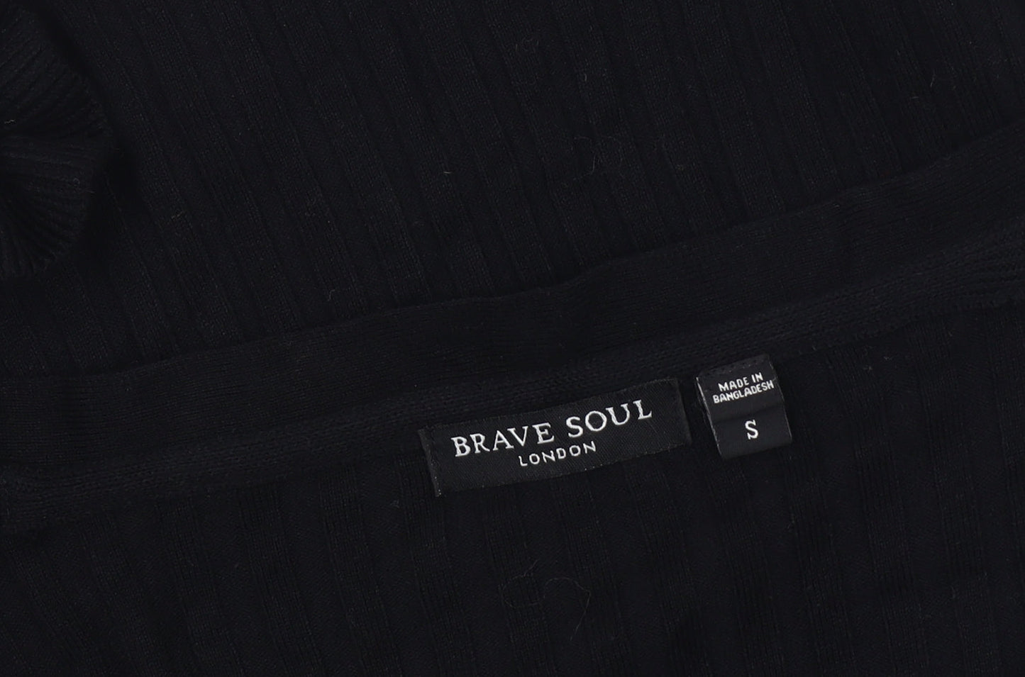 Brave Soul Women's Black Cardigan, Size S - V-Neck Knit