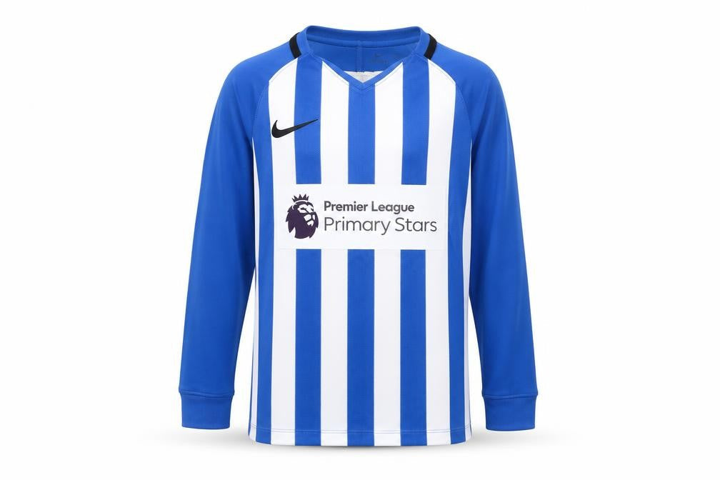 Nike Boys Blue White Nike Jersey 10 Years Football Striped Top