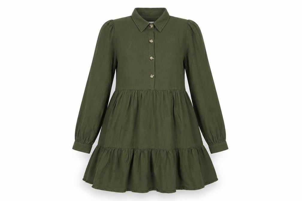 Zara Women's Green XS Shirt Dress with Buttons