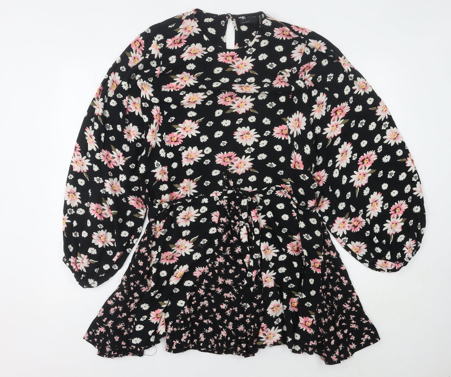 ASOS DESIGN Women's Black Floral Dress Size 16