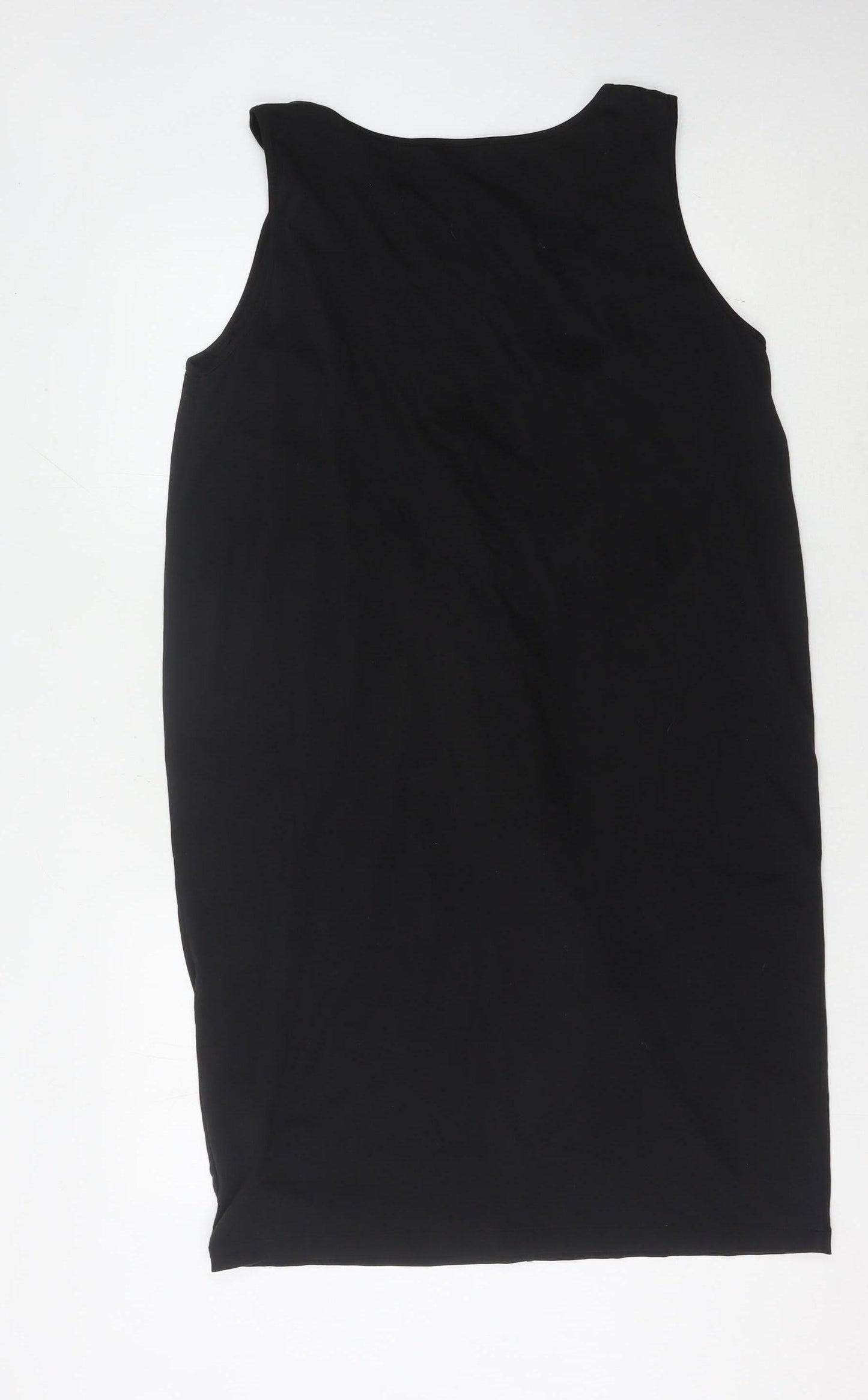 Wall Women's Black Sleeveless V-Neck Dress Size L