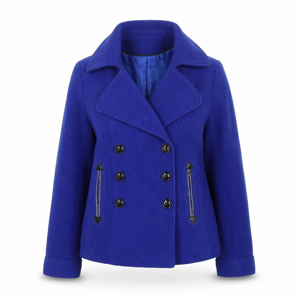 Red Herring Women's Blue Pea Coat - Size Unknown