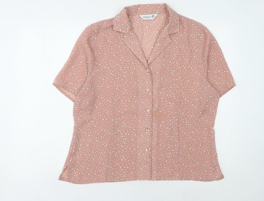 Jumper Women's Pink Polka Dot Blouse Size 16