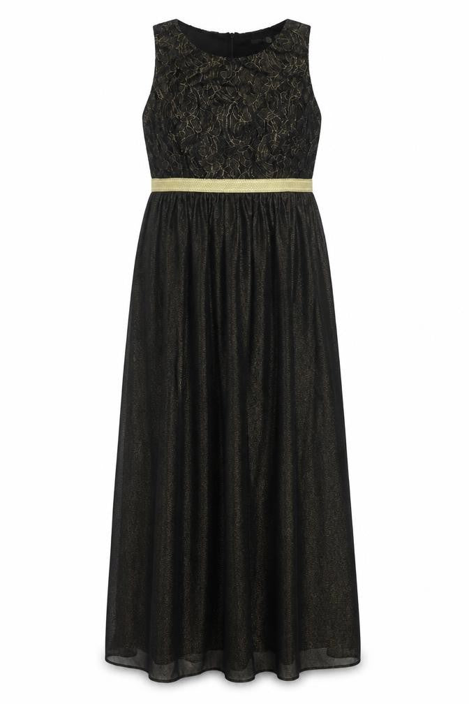 Boohoo Women's Black Floral Sleeveless Long Dress Size 16