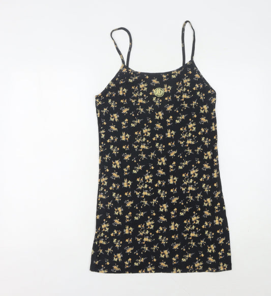 Urban Outfitters Women's Black Floral Slip Dress XL