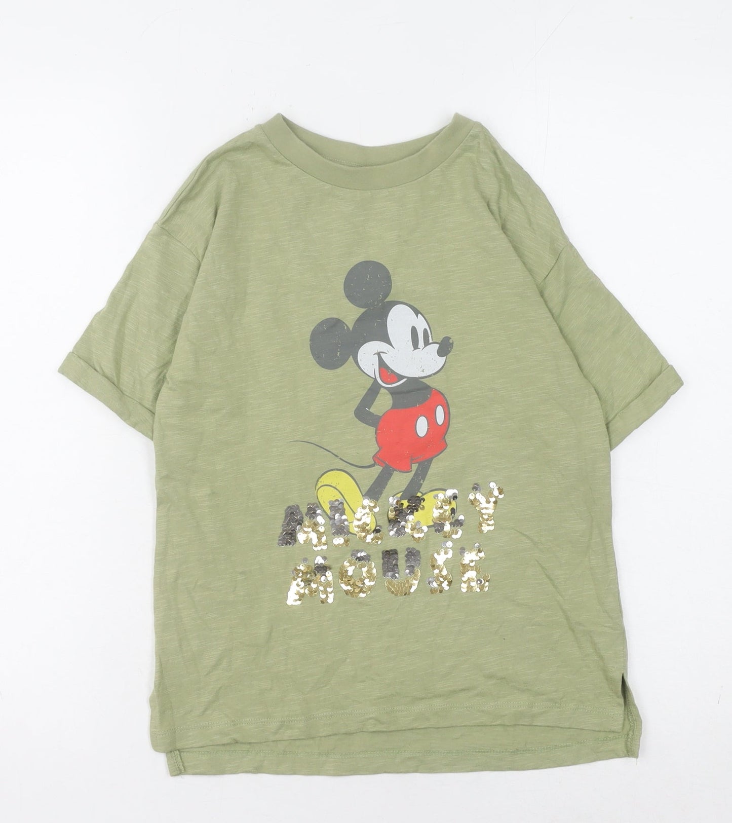 Next Boys' Green Mickey Mouse T-Shirt, Size 6 Years