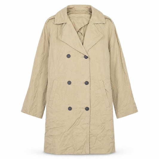 Topshop Women's Beige Trench Coat, Size 8, Lyocell