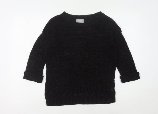 Wallis Women’s Black Knit Pullover Jumper, Size S